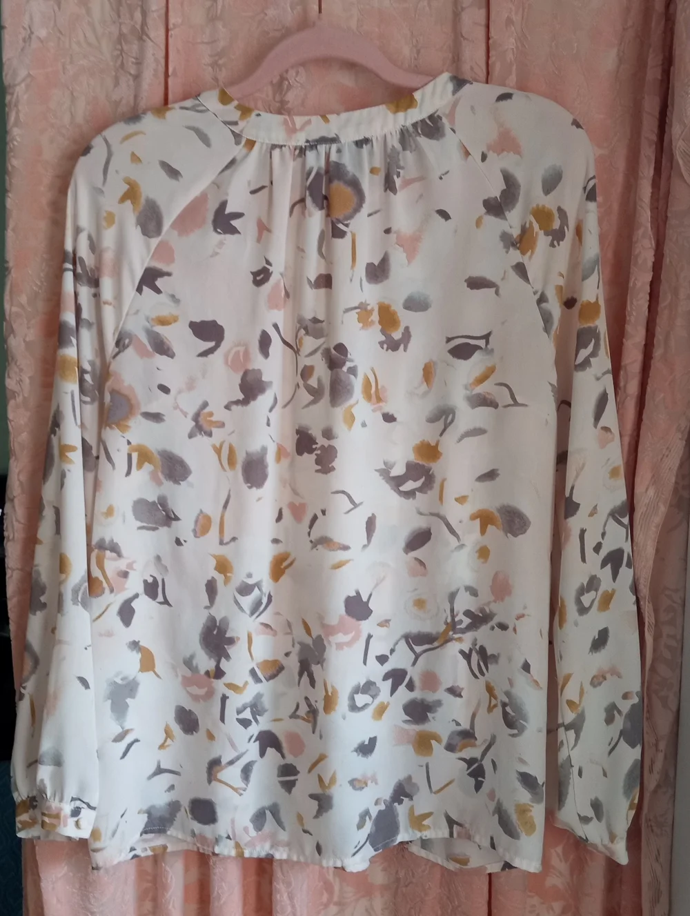 Cynthia Rowley Cream Floral Print Long Sleeve Blouse S - Picture 5 of 11